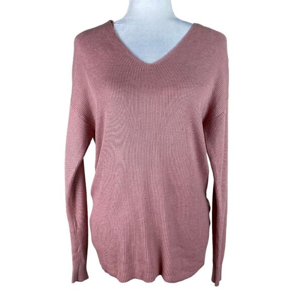 Bar III Sweater NWT $60 Deco Mauve Twist Worn 2 Ways Women's Size Small - Picture 3 of 13
